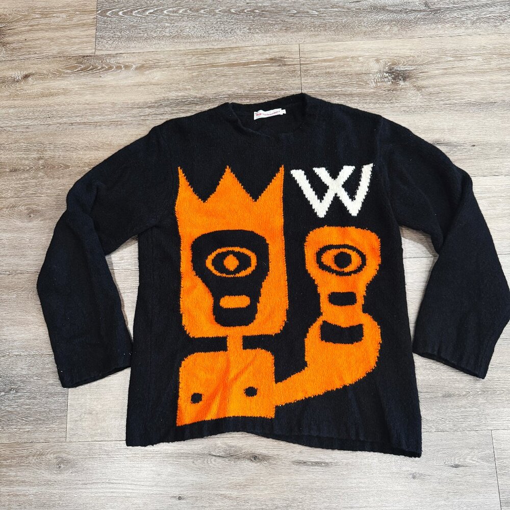 Walter Van Beirendonck Skull Knit Oversized Sweater  Size Small